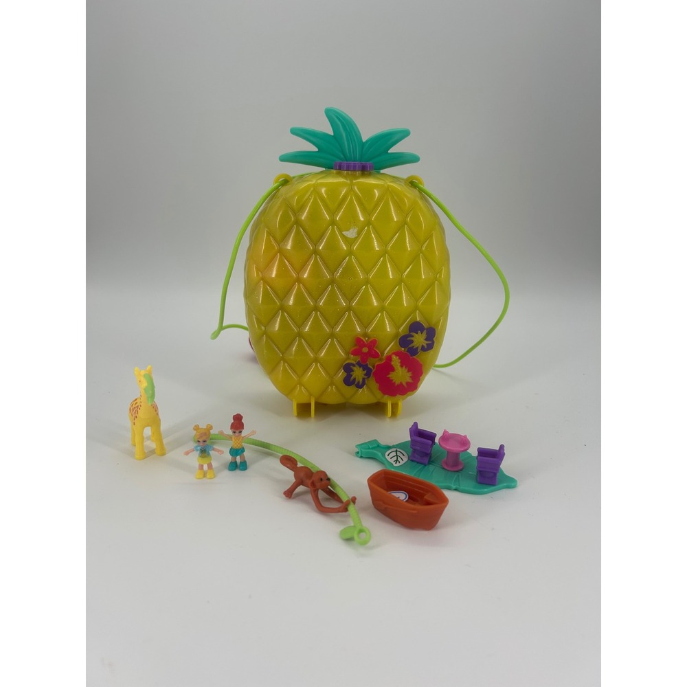 Polly Pocket Tropicool Pineapple Purse GKJ64 Polly Lila Dolls Safari Playset
